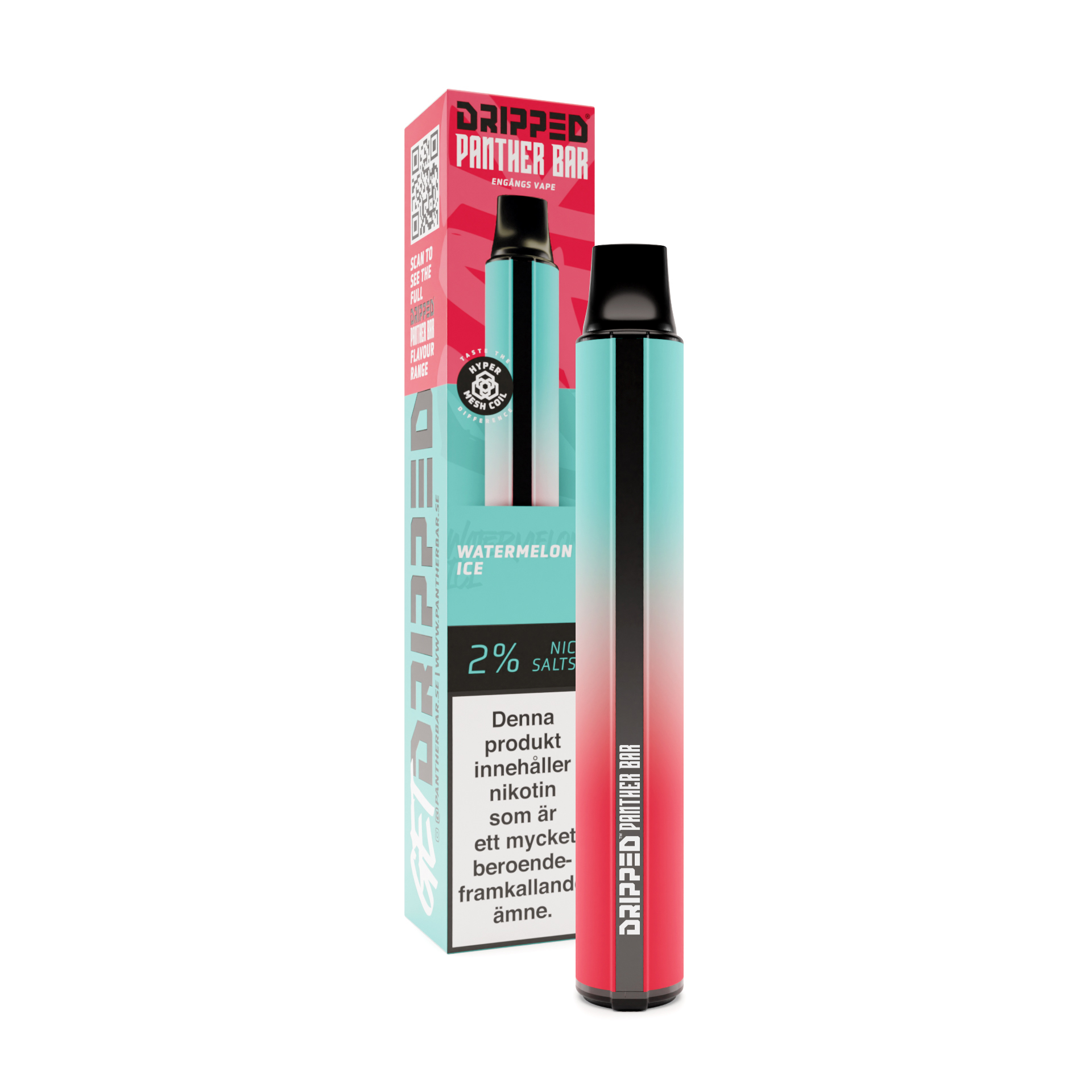 Panther Bar – Watermelon Ice Dripped Panther Bar 20mg Disposable Vape White